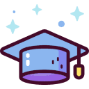 a cartoon graduation cap
